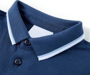 vidaXL Koszulka dziecięca polo, ciemnoniebieska, 116 3