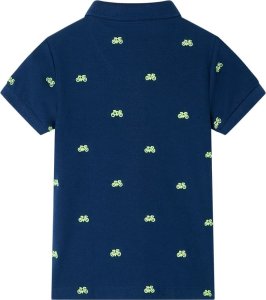 vidaXL Koszulka dziecięca polo, granatowa, 104 2