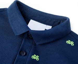 vidaXL Koszulka dziecięca polo, granatowa, 104 3