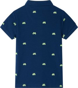 vidaXL Koszulka dziecięca polo, granatowa, 116 2