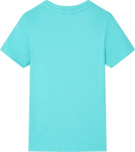 vidaXL Koszulka dziecięca z krótkimi rękawami, błękitna, 140 2