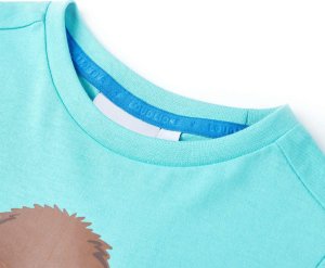 vidaXL Koszulka dziecięca z krótkimi rękawami, błękitna, 140 3