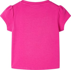 vidaXL Koszulka dziecięca z krótkimi rękawami, ciemnoróżowa, 116 2