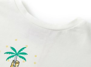 vidaXL Koszulka dziecięca z krótkimi rękawami, ecru, 104 3