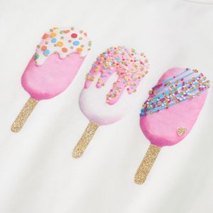 vidaXL Koszulka dziecięca z krótkimi rękawami, ecru, 104 4