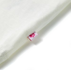 vidaXL Koszulka dziecięca z krótkimi rękawami, ecru, 116 5