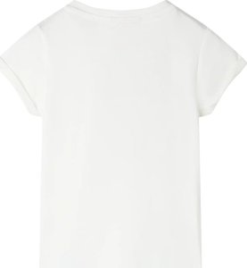 vidaXL Koszulka dziecięca z krótkimi rękawami, ecru, 116 2