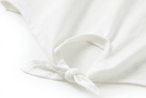 vidaXL Koszulka dziecięca z krótkimi rękawami, ecru, 116 6