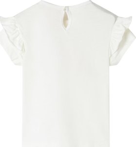 vidaXL Koszulka dziecięca z krótkimi rękawami, ecru, 128 2