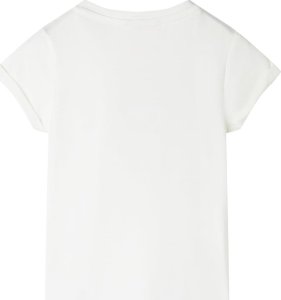 vidaXL Koszulka dziecięca z krótkimi rękawami, ecru, 128 2