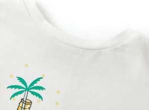 vidaXL Koszulka dziecięca z krótkimi rękawami, ecru, 128 3