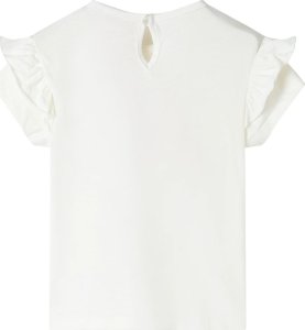 vidaXL Koszulka dziecięca z krótkimi rękawami, ecru, 140 2