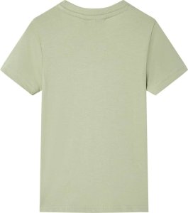 vidaXL Koszulka dziecięca z krótkimi rękawami, jasne khaki, 140 2
