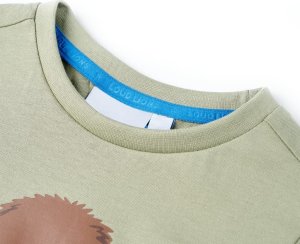 vidaXL Koszulka dziecięca z krótkimi rękawami, jasne khaki, 140 3