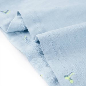 vidaXL Koszulka dziecięca z krótkimi rękawami, jasnoniebieska, 116 6