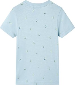 vidaXL Koszulka dziecięca z krótkimi rękawami, jasnoniebieska, 104 2