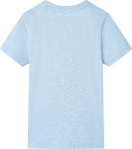 vidaXL Koszulka dziecięca z krótkimi rękawami, jasnoniebieski melanż, 104 2