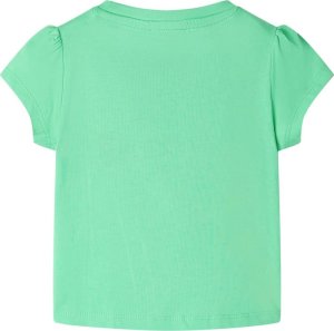 vidaXL Koszulka dziecięca z krótkimi rękawami, jasnozielona, 128 2