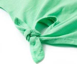 vidaXL Koszulka dziecięca z krótkimi rękawami, jasnozielona, 128 6