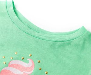 vidaXL Koszulka dziecięca z krótkimi rękawami, jasnozielona, 140 3