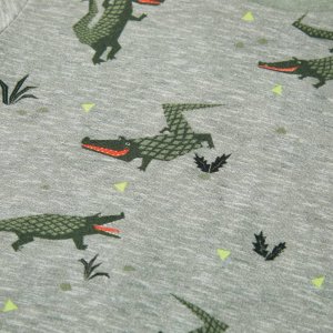 vidaXL Koszulka dziecięca z krótkimi rękawami, jasny melanż khaki, 104 4