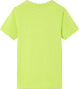 vidaXL Koszulka dziecięca z krótkimi rękawami, limonkowa, 128 2