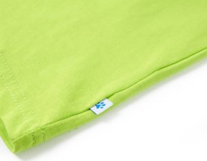 vidaXL Koszulka dziecięca z krótkimi rękawami, limonkowa, 128 5