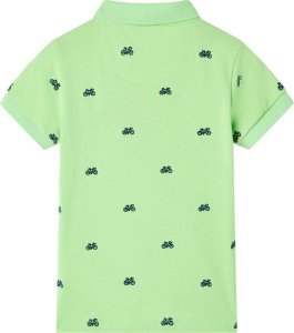 vidaXL Koszulka dziecięca z krótkimi rękawami, neonowa zieleń, 128 2