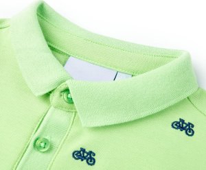 vidaXL Koszulka dziecięca z krótkimi rękawami, neonowa zieleń, 104 3