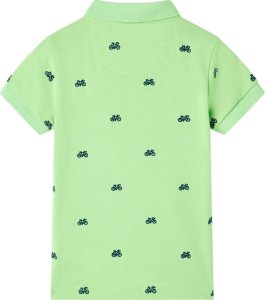 vidaXL Koszulka dziecięca z krótkimi rękawami, neonowa zieleń, 140 2