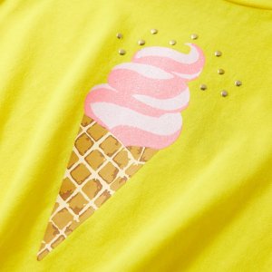 vidaXL Koszulka dziecięca z krótkimi rękawami, żółta, 128 4