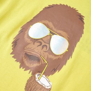 vidaXL Koszulka dziecięca z krótkimi rękawami, żółta, 92 4