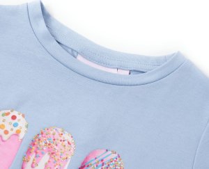 vidaXL Koszulka dziecięca, niebieska, 116 3