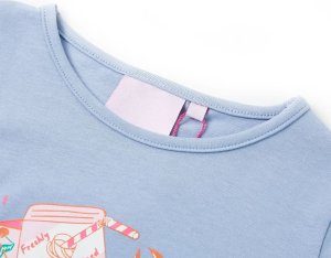 vidaXL Koszulka dziecięca, niebieska, 116 3