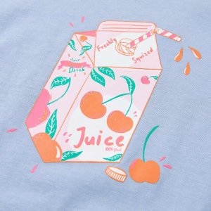 vidaXL Koszulka dziecięca, niebieska, 116 4