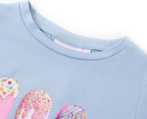 vidaXL Koszulka dziecięca, niebieska, 128 3