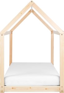 Beliani Łóżko dziecięce domek drewniane 90 x 200 cm jasne TOSSE 4