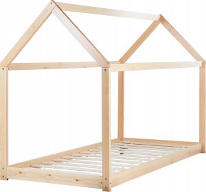 Beliani Łóżko dziecięce domek drewniane 90 x 200 cm jasne TOSSE 5