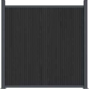 vidaXL Panel ogrodzeniowy z 2 słupkami, szary, 180x186 cm, WPC 4