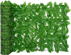 vidaXL Osłona balkonowa, zielone liście, 200x75 cm 2