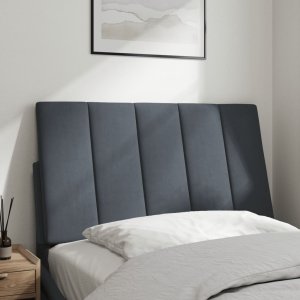 vidaXL Poduszka na wezgłowie, ciemnoszara, 90 cm, aksamitna 3