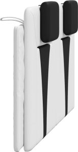 vidaXL Poduszka na wezgłowie, biało-czarna, 120 cm, sztuczna skóra 6