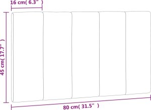 vidaXL Poduszka na wezgłowie, czarna, 80 cm, aksamitna 10