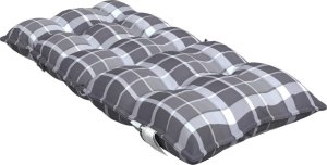 vidaXL Poduszki na krzesła z niskim oparciem, 6 szt., w szarą kratę 5