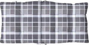 vidaXL Poduszki na krzesła z niskim oparciem, 6 szt., w szarą kratę 6