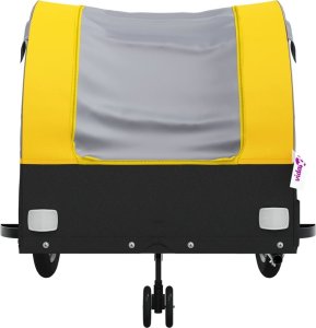 vidaXL Przyczepka rowerowa, czarno-żółta, 45 kg, żelazo 6