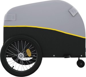 vidaXL Przyczepka rowerowa, czarno-żółta, 45 kg, żelazo 7