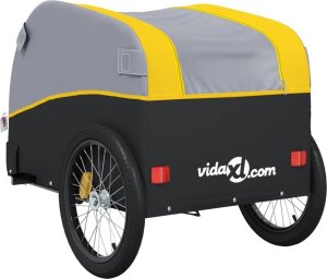 vidaXL Przyczepka rowerowa, czarno-żółta, 45 kg, żelazo 8