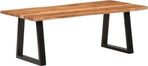 vidaXL Stolik kawowy, 110x55x40 cm, lite drewno akacjowe 10