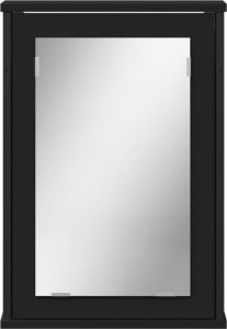vidaXL Szafka łazienkowa z lustrem, czarna, 42x12x60 cm 4